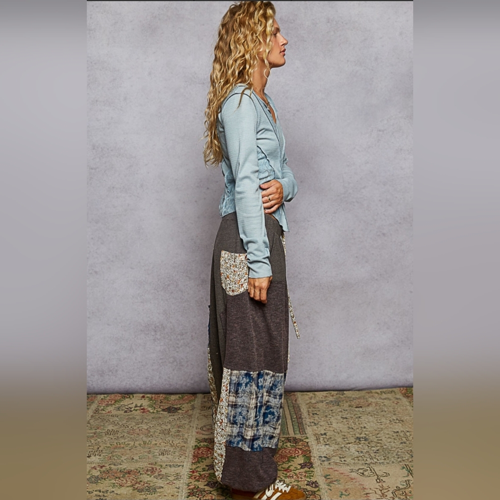 Pol Gray Patchwork Pants - image 5